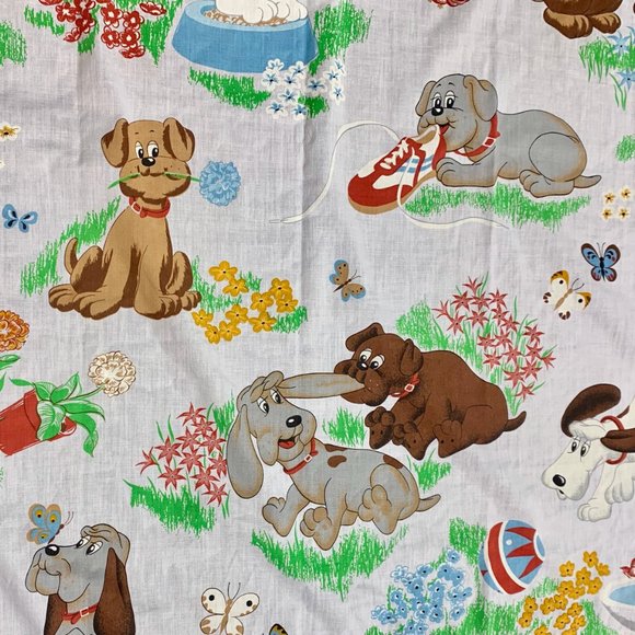 Vintage Curtains - Pound Puppies 80’s Cartoons - 2 panels - Picture 3 of 5